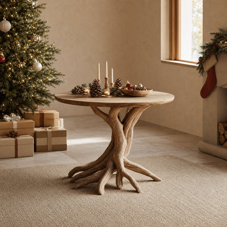 Handcrafted Solid Wood End Table For Entryway Design Festive Furniture