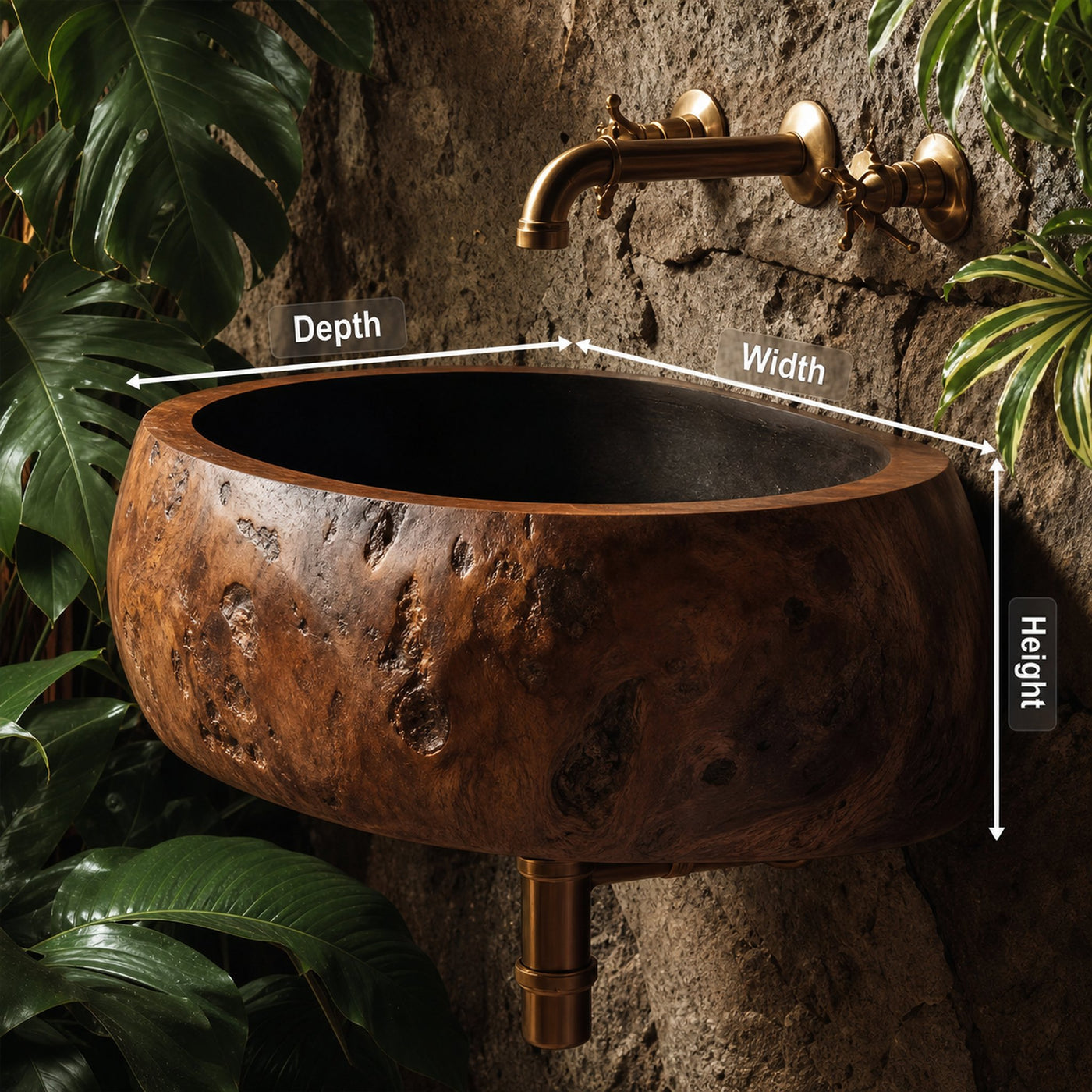 Handcrafted Solid Wood Vanity Sink For Bathroom Furniture Style Decor - product view 8