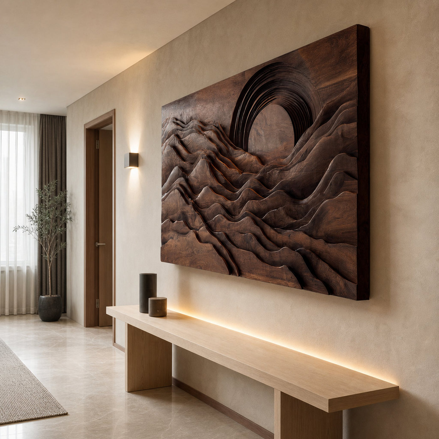 Handcrafted Wall Sculpture For Modern Home Interior - product view 7