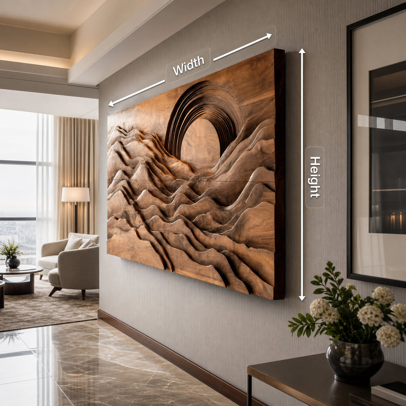 Handcrafted Wall Sculpture For Modern Home Interior - product view 8