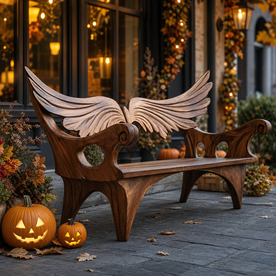 Handcrafted Wooden Bench For Living Room Elegant Furniture Decor