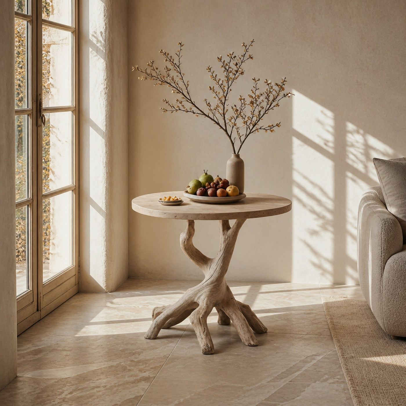 Handcrafted Wooden End Table For Furniture Decor Unique Design