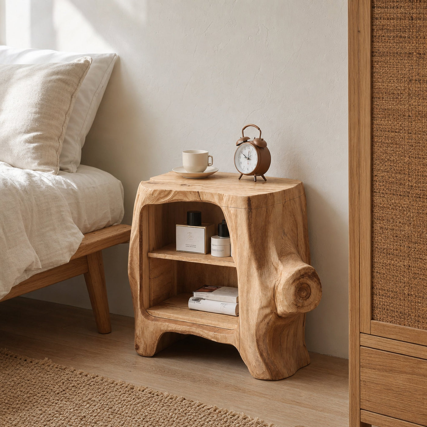 Handcrafted Wooden Nightstand For Unique Bedroom