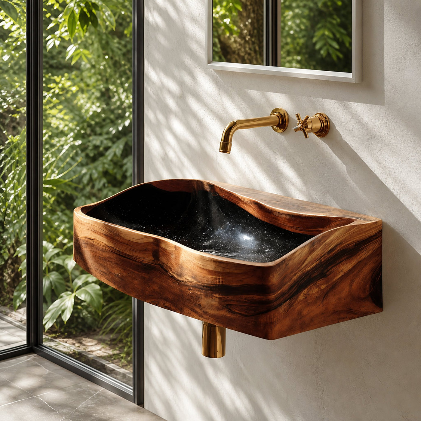 Handcrafted Wooden Vanity Sink For Bathroom Furniture Decor