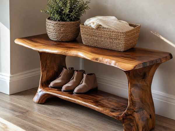Handmade Entryway Shoe Bench Rack Livingroom Furniture