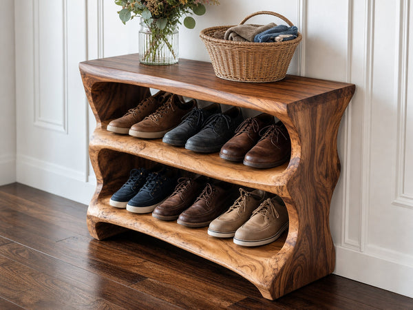 Handmade Hallway Bench Shoe Rack Livingroom Furniture