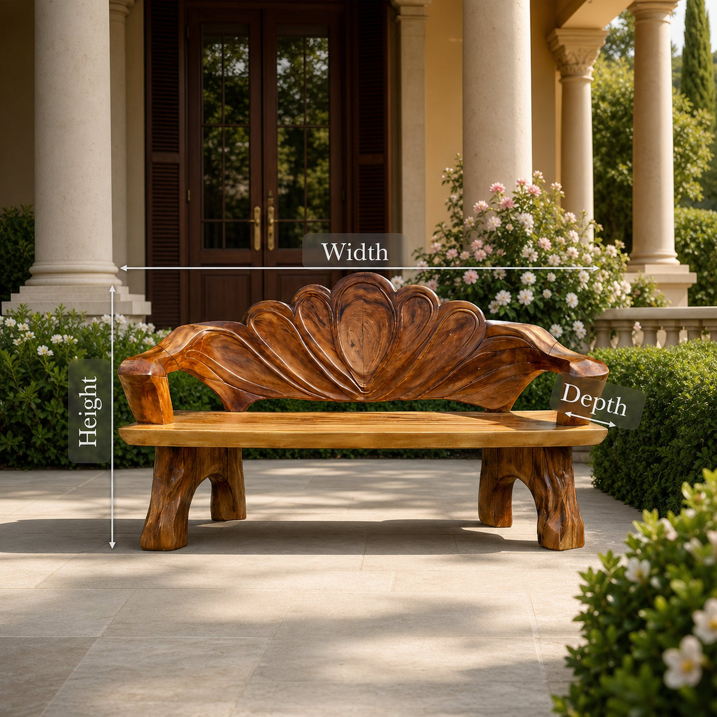 Handmade Live Edge Entryway Bench For Hallway Seating - product view 8