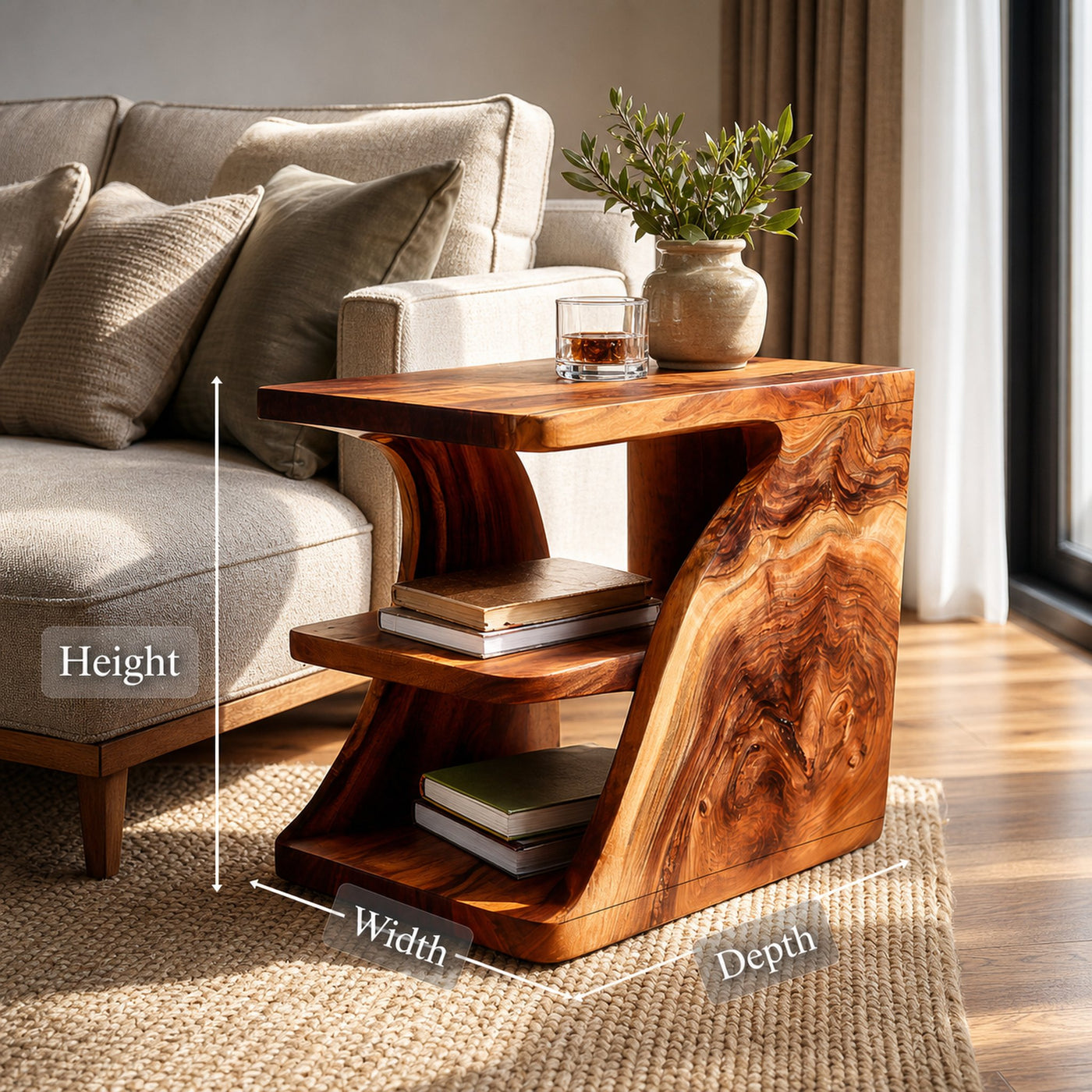 Handmade Wooden Side Table For Home Interior - product view 7