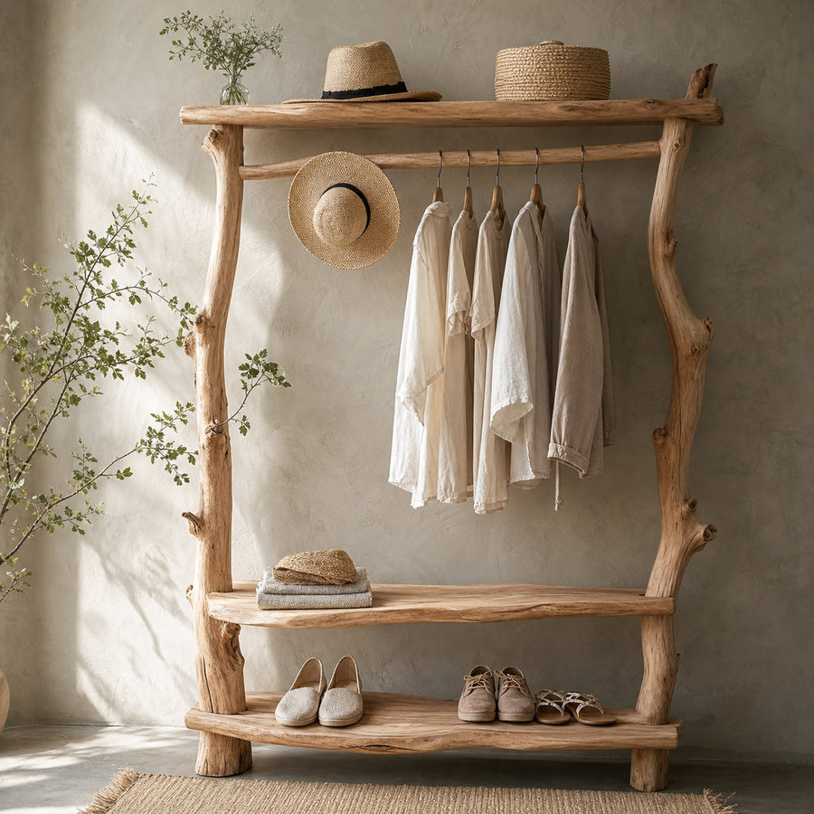 Handmade Wooden Tree Branch Coat Rack Home Decor Gift