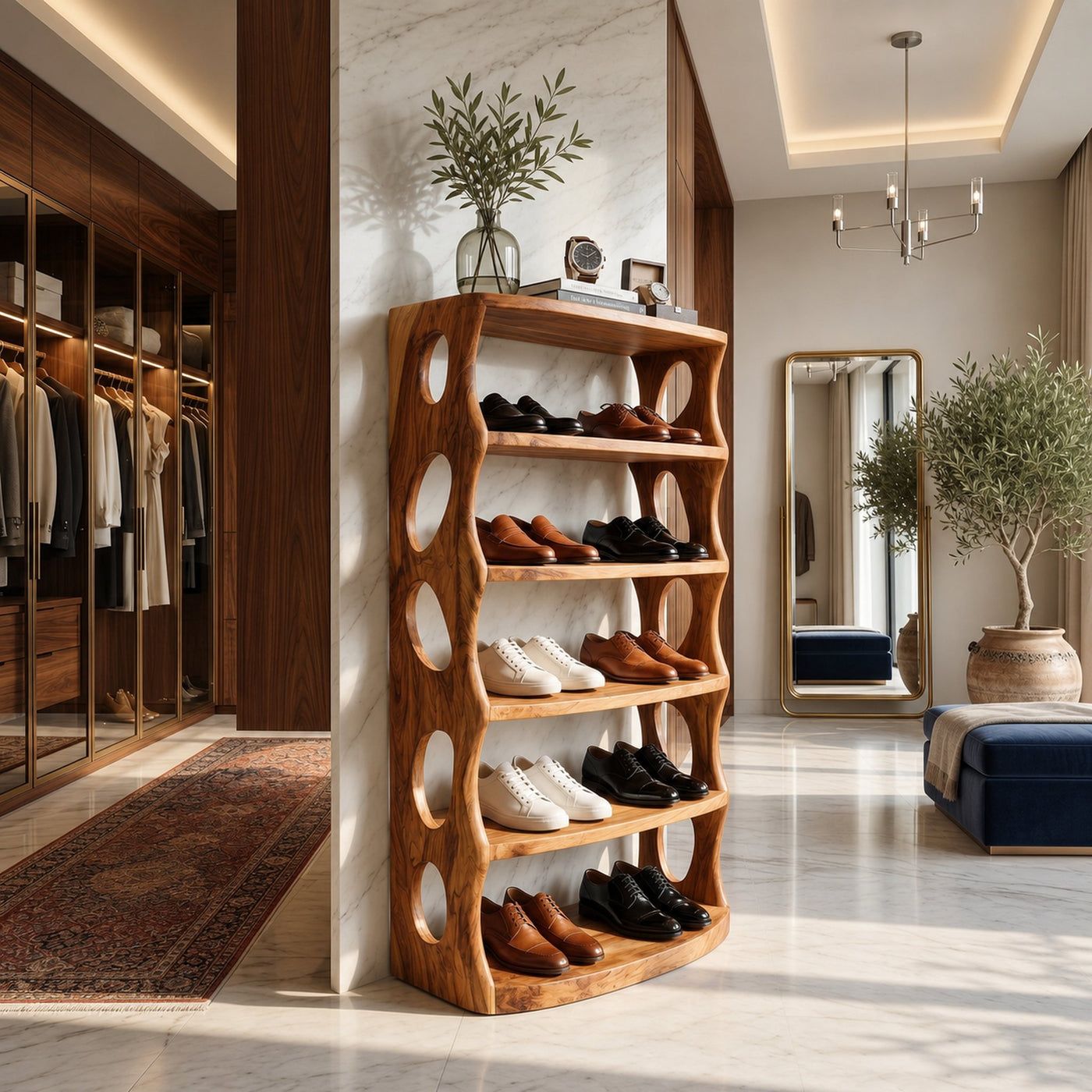 Industrial Shoe Rack Shelf For Loft Entryway Hallway Placement - product view 6