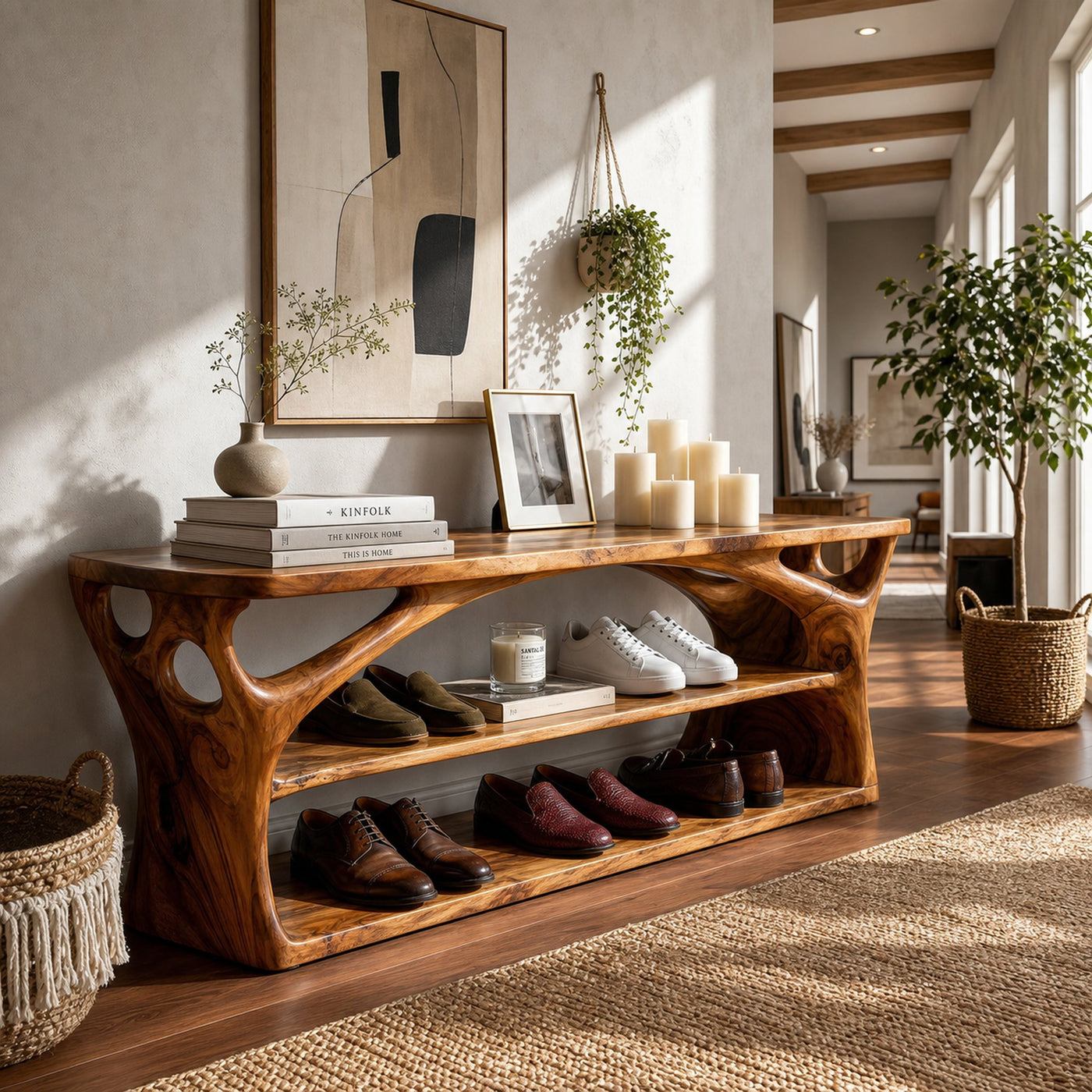 Industrial Vertical Shoe Rack For Foyer Hallway Storage Corner - product view 6
