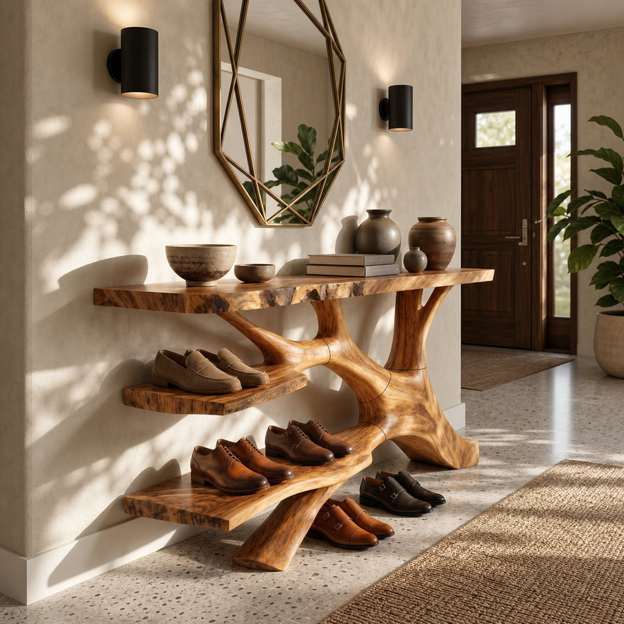 Japandi Shoe Rack Shelf For Hallway Closet Storage Section