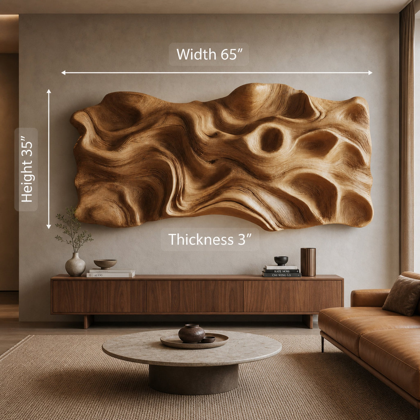 Large Abstract Carved Wall Sculpture For Living Room - product view 7