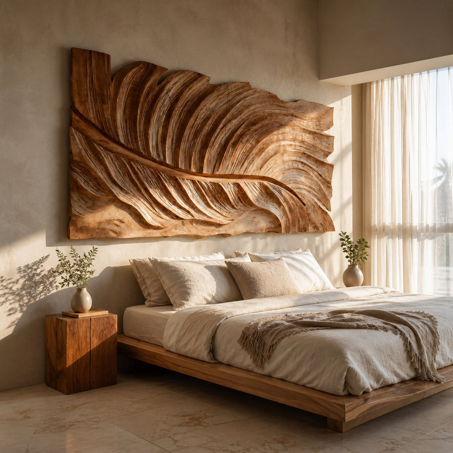 Large Feather Wall Art For Bedroom Decor