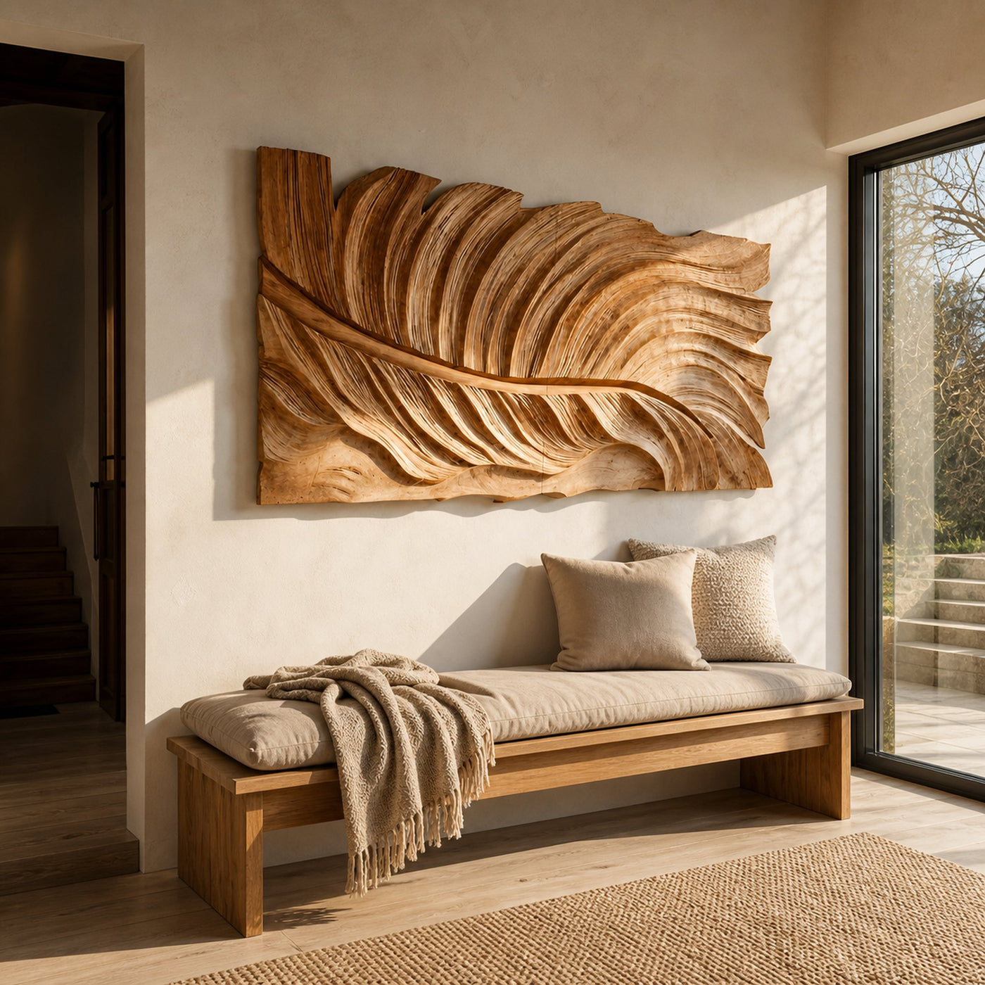 Large Feather Wall Art For Bedroom Decor - product view 2