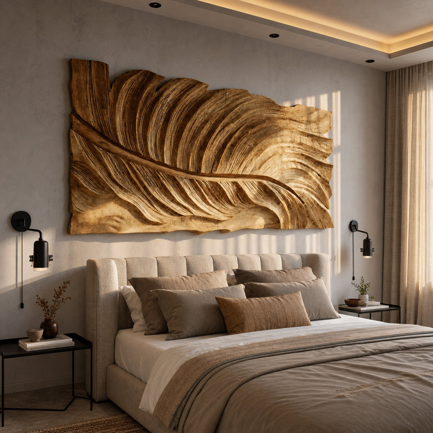Large Feather Wall Art For Bedroom Decor - product view 4