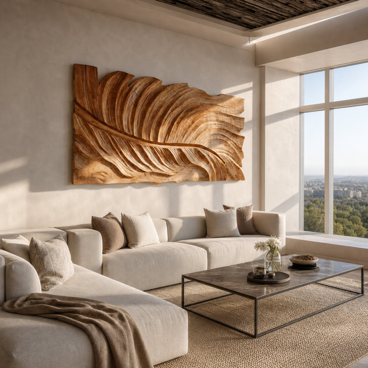 Large Feather Wall Art For Bedroom Decor - product view 5