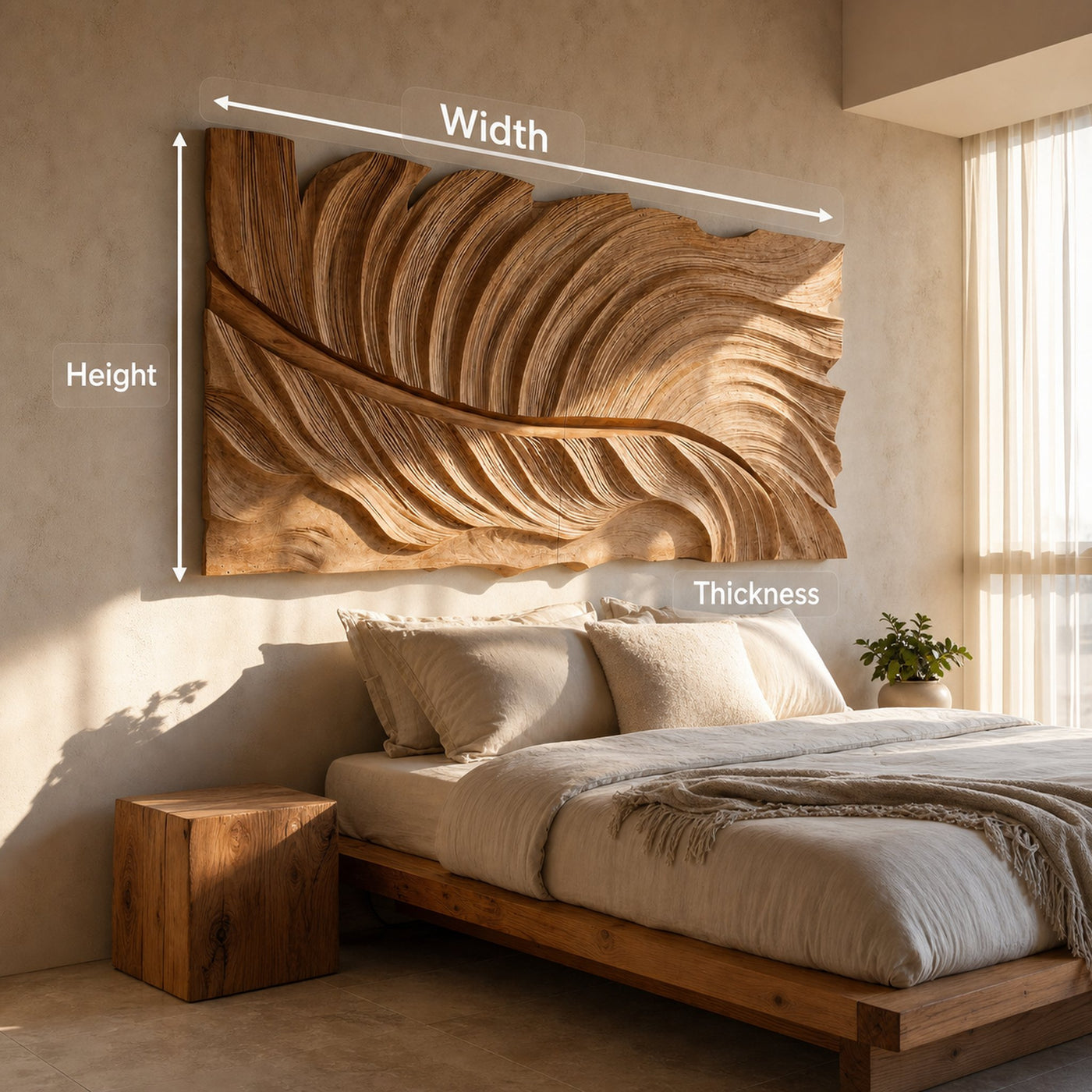 Large Feather Wall Art For Bedroom Decor - product view 8