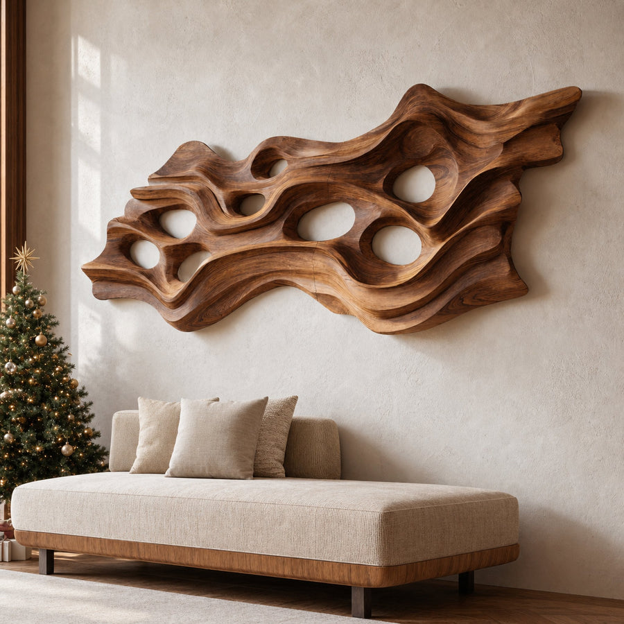 Large Organic Sculptural Wall Art For Holiday Decor