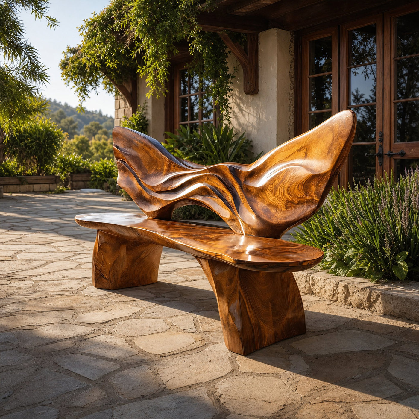 Live Edge Solid Wood Entryway Bench For Home Seating