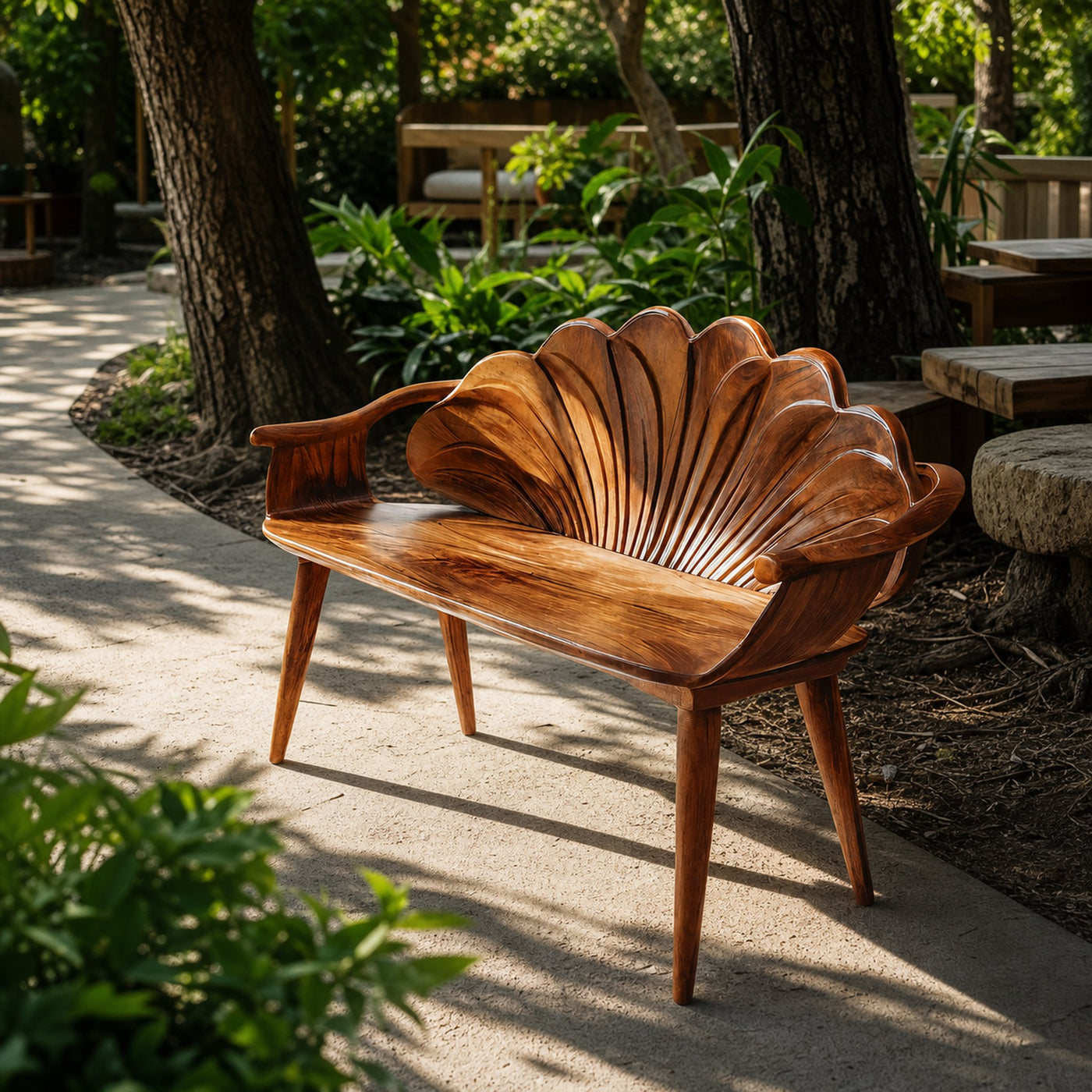 Live Edge Wood Bench For Entryway Home Accent - product view 6