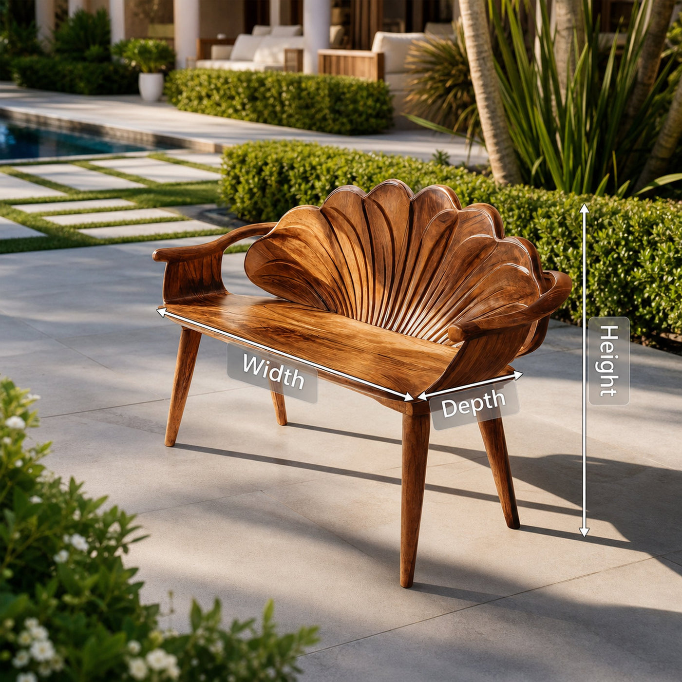 Live Edge Wood Bench For Entryway Home Accent - product view 8