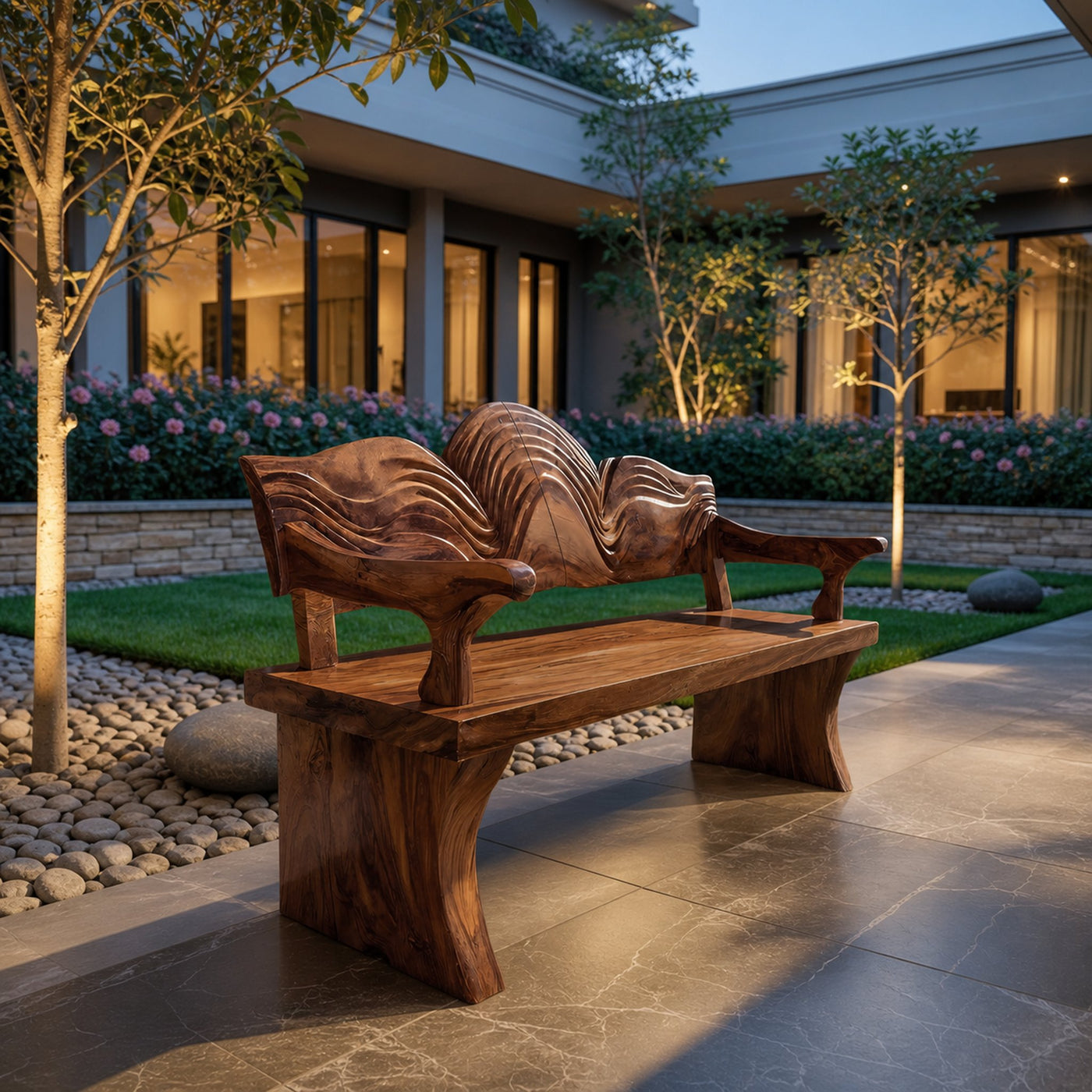 Live Edge Wooden Entryway Bench For Interior Home Decor - product view 7