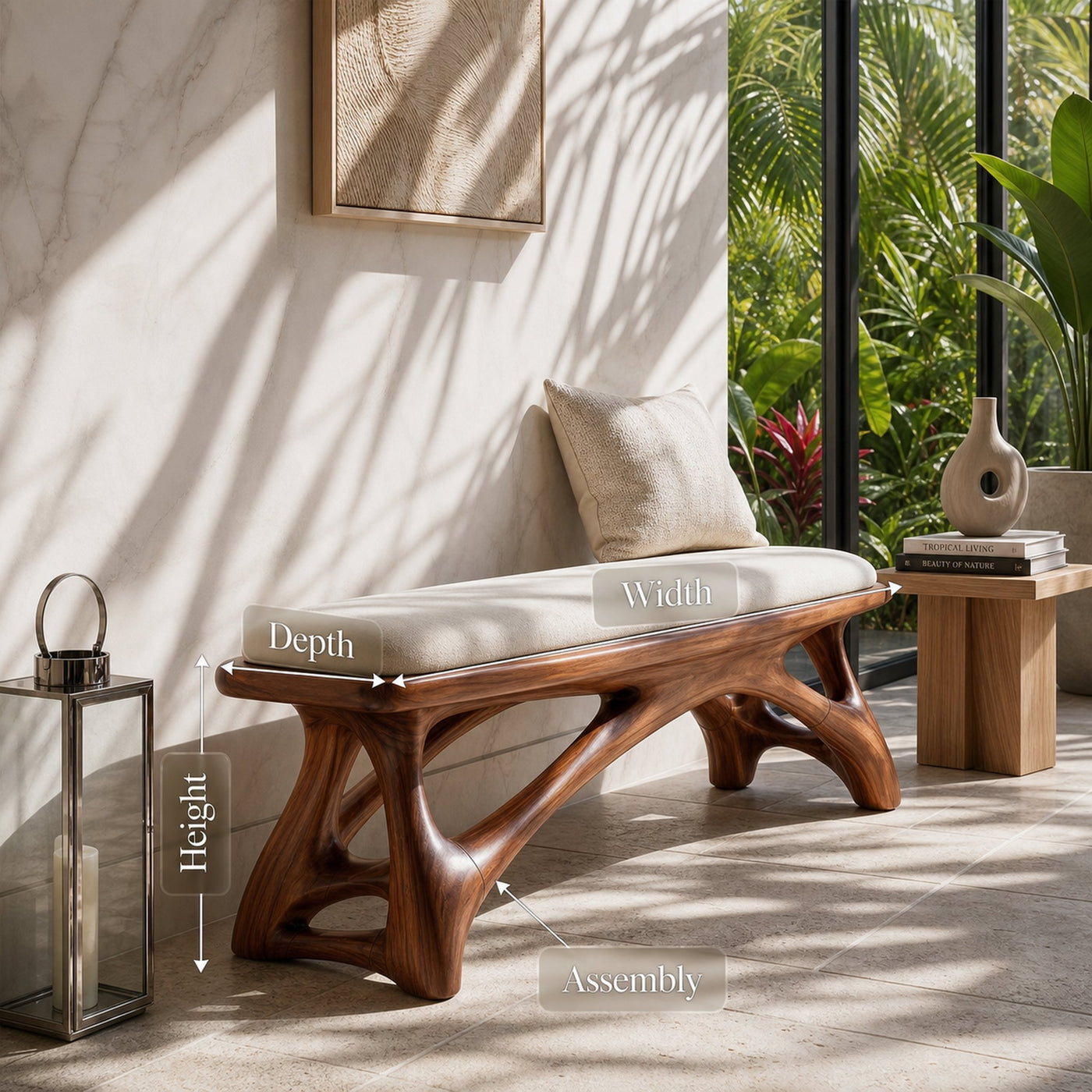 Luxury Dining Bench Contemporary Kitchen - product view 8