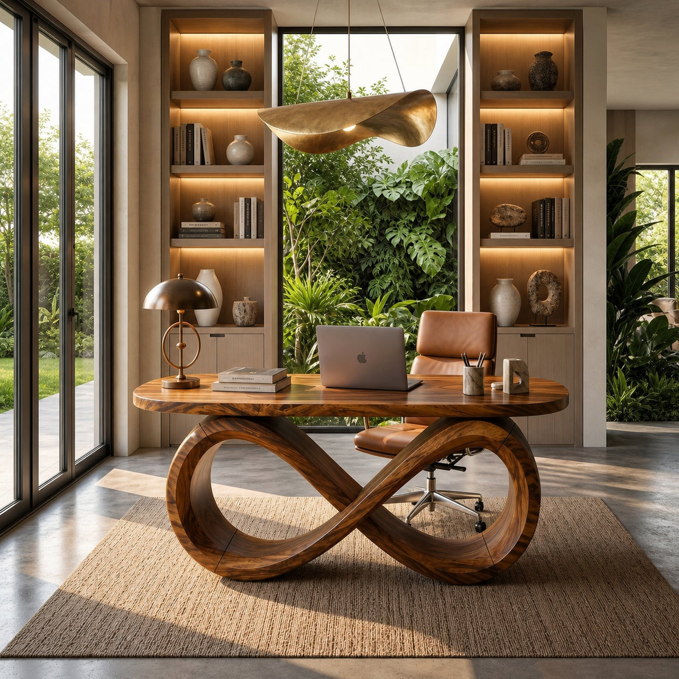 Luxury Infinity Base Executive Desk Designer Office
