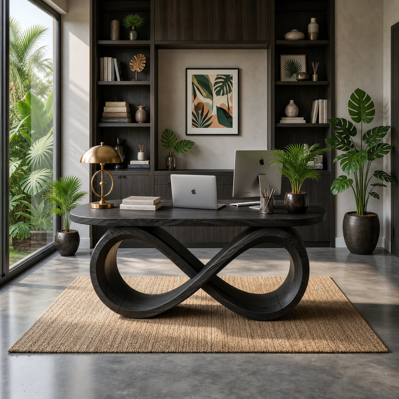 Luxury Infinity Base Executive Desk Designer Office - product view 7