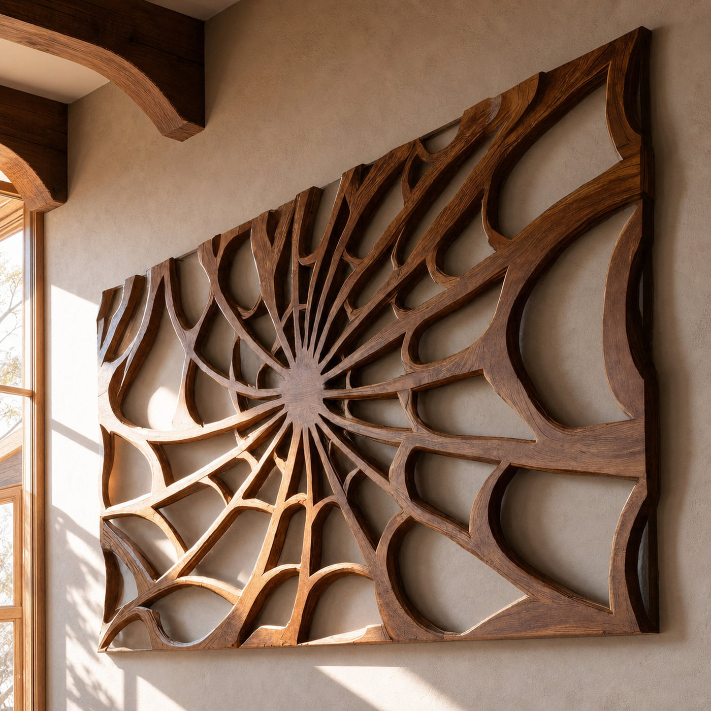 Luxury Radial Wood Wall Art For Living Room - product view 6