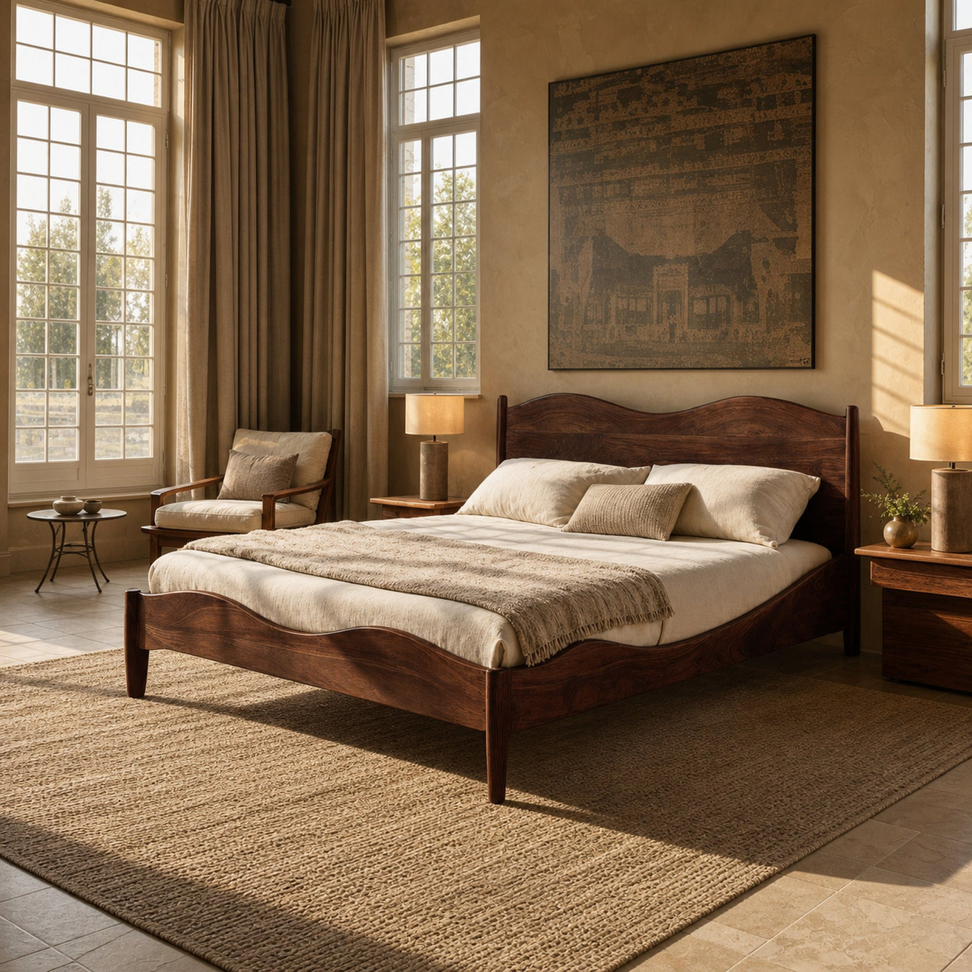 Luxury Set Headboard And Bed Frame For Bedroom - product view 7