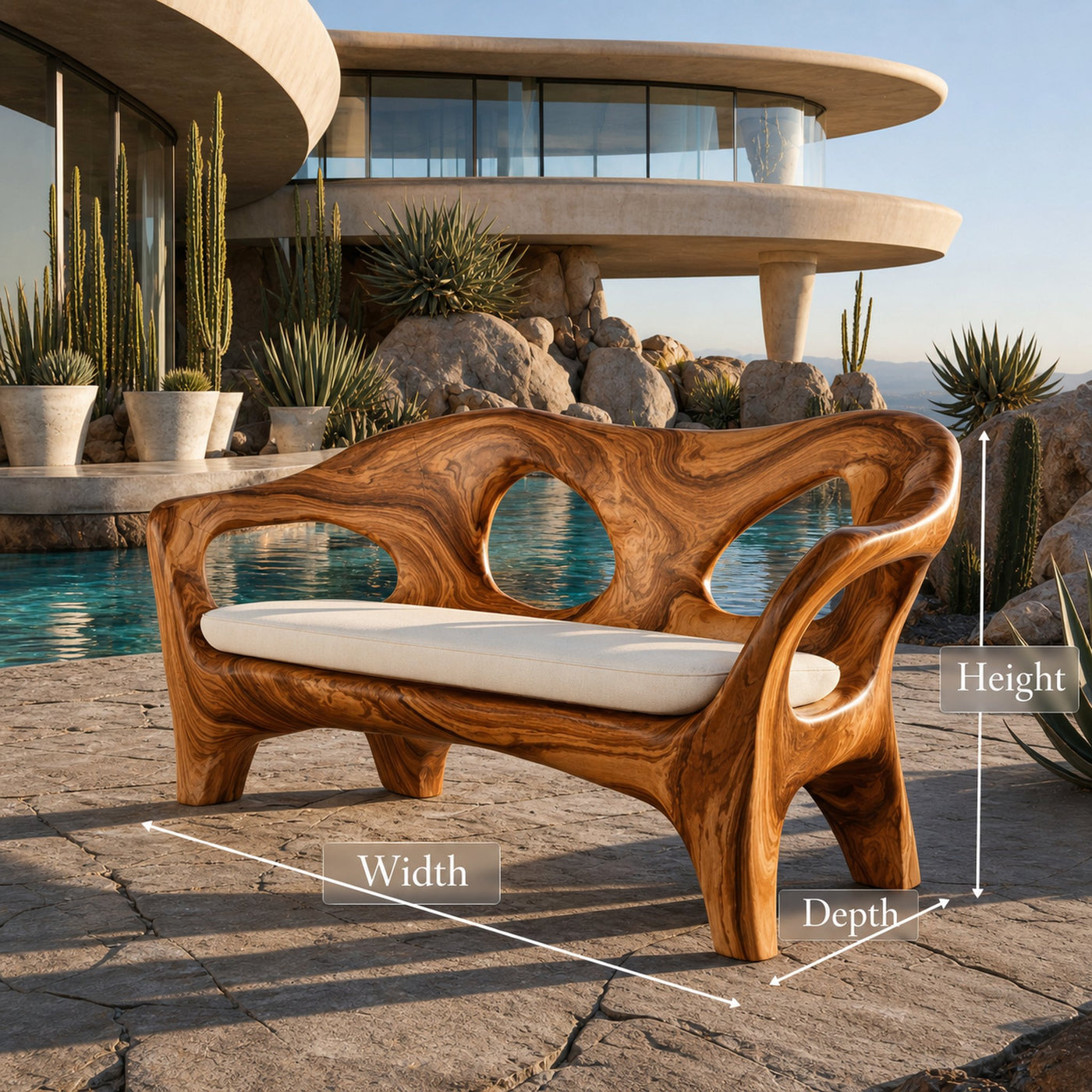 Luxury Sofa With Sculptural Form Bold Statement For Home - product view 8
