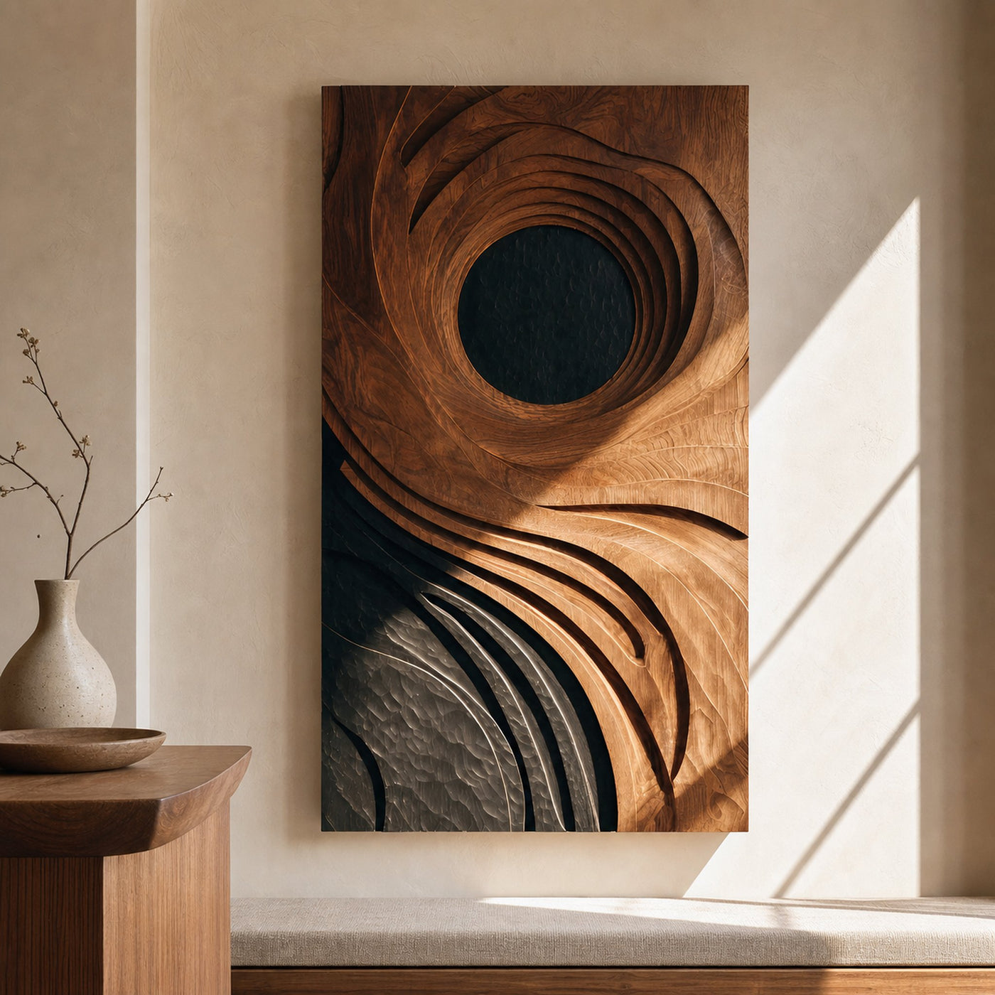 Mid Century Abstract 3D Wall Art For Lounge Decor