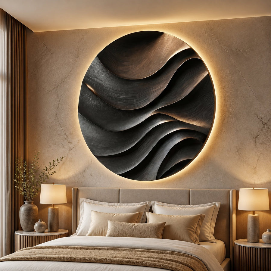 Mid Century Abstract Wall Decor For Resort Interior Space