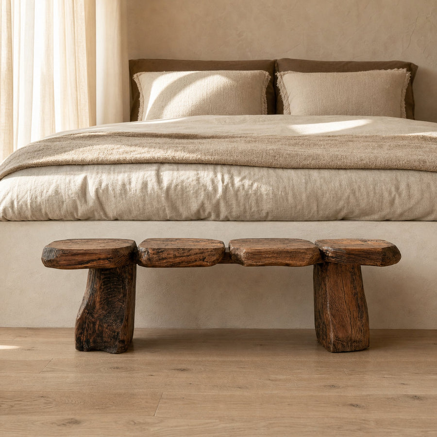 Mid Century Accent Bench For Bedroom Or Living Room