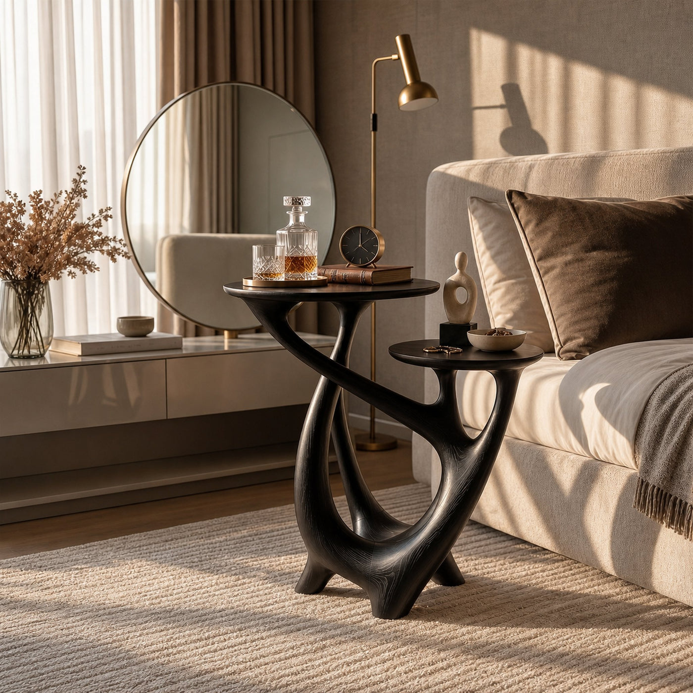 Mid Century Accent Side Table For Apartment - product view 7