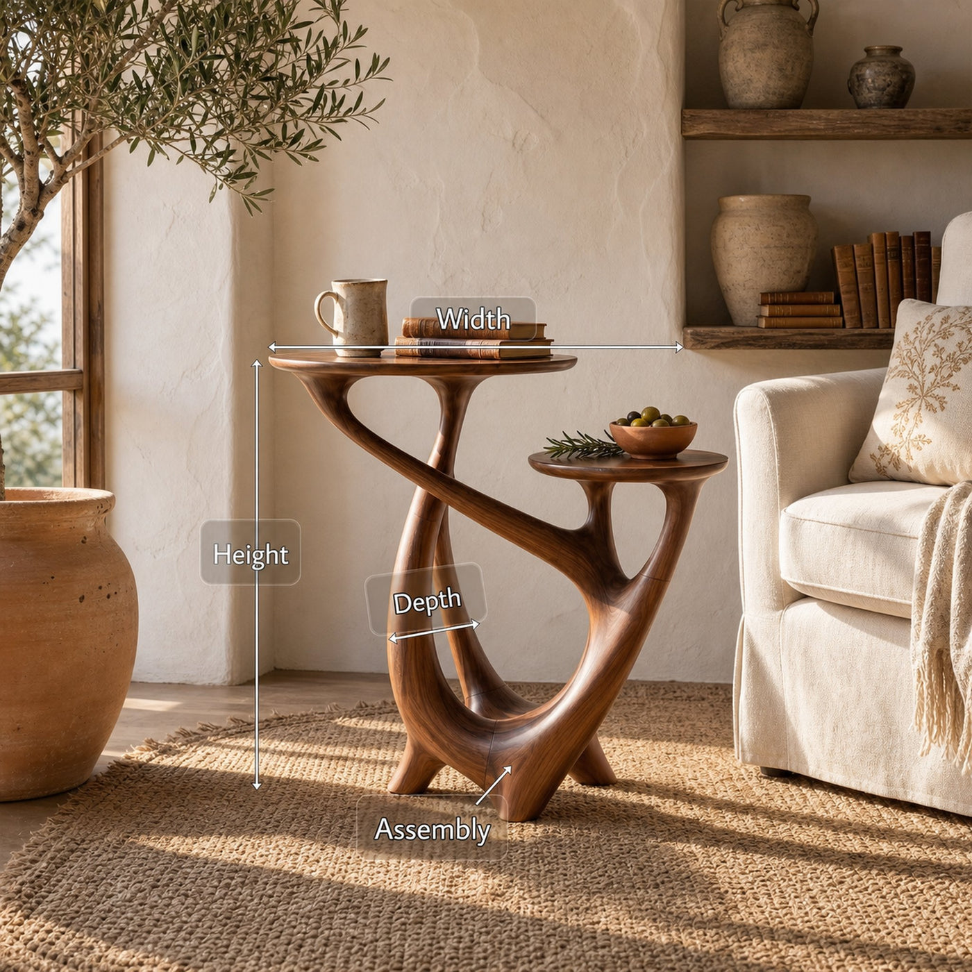 Mid Century Accent Side Table For Apartment - product view 8