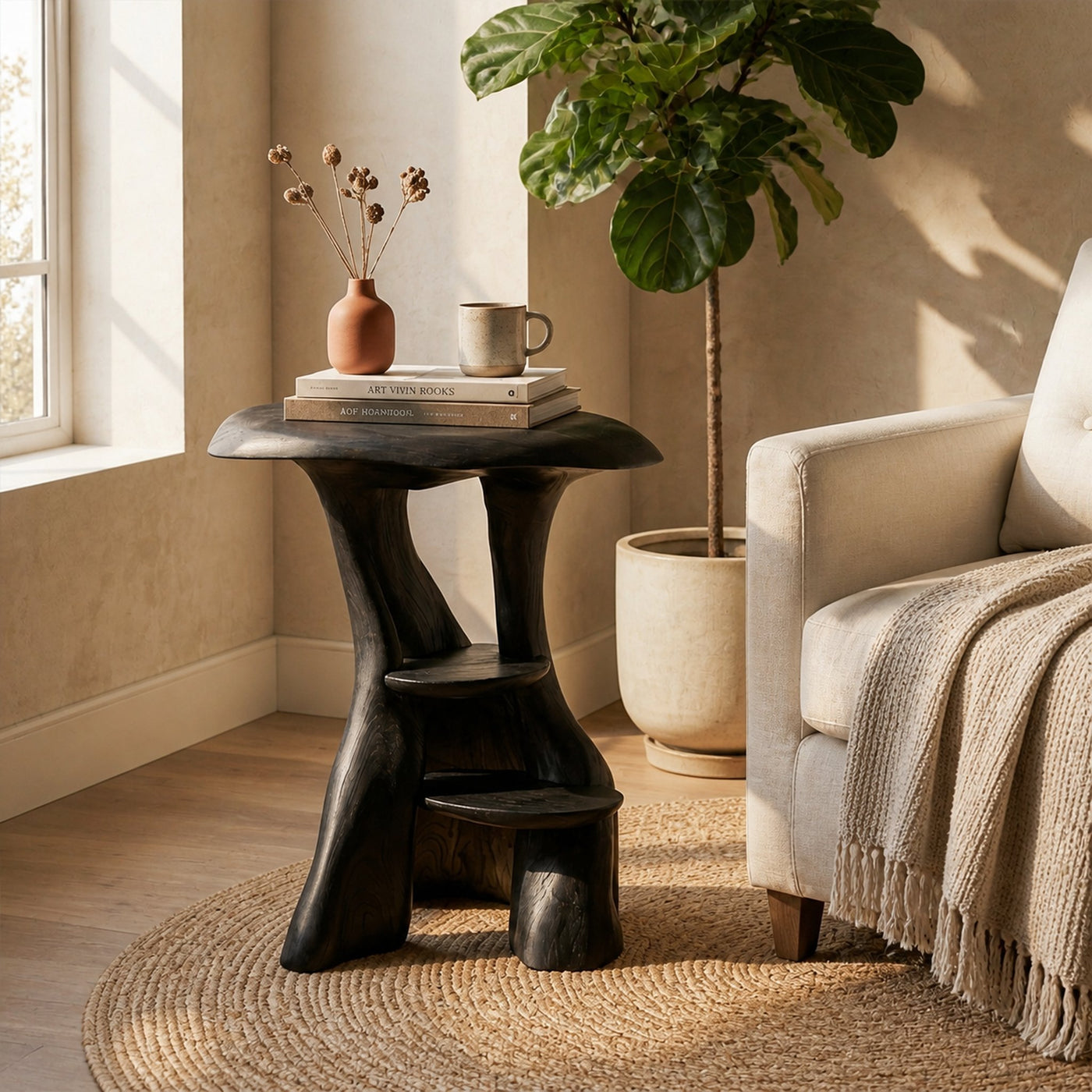 Mid Century Accent Table For Entryway Bedroom - product view 7