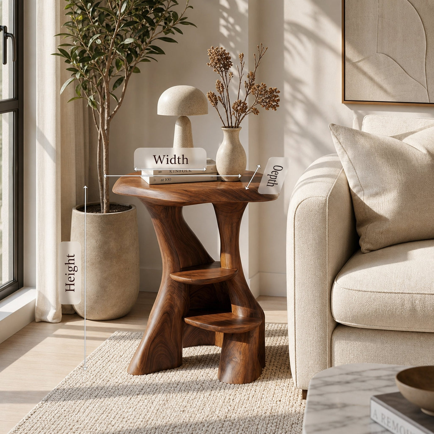 Mid Century Accent Table For Entryway Bedroom - product view 8
