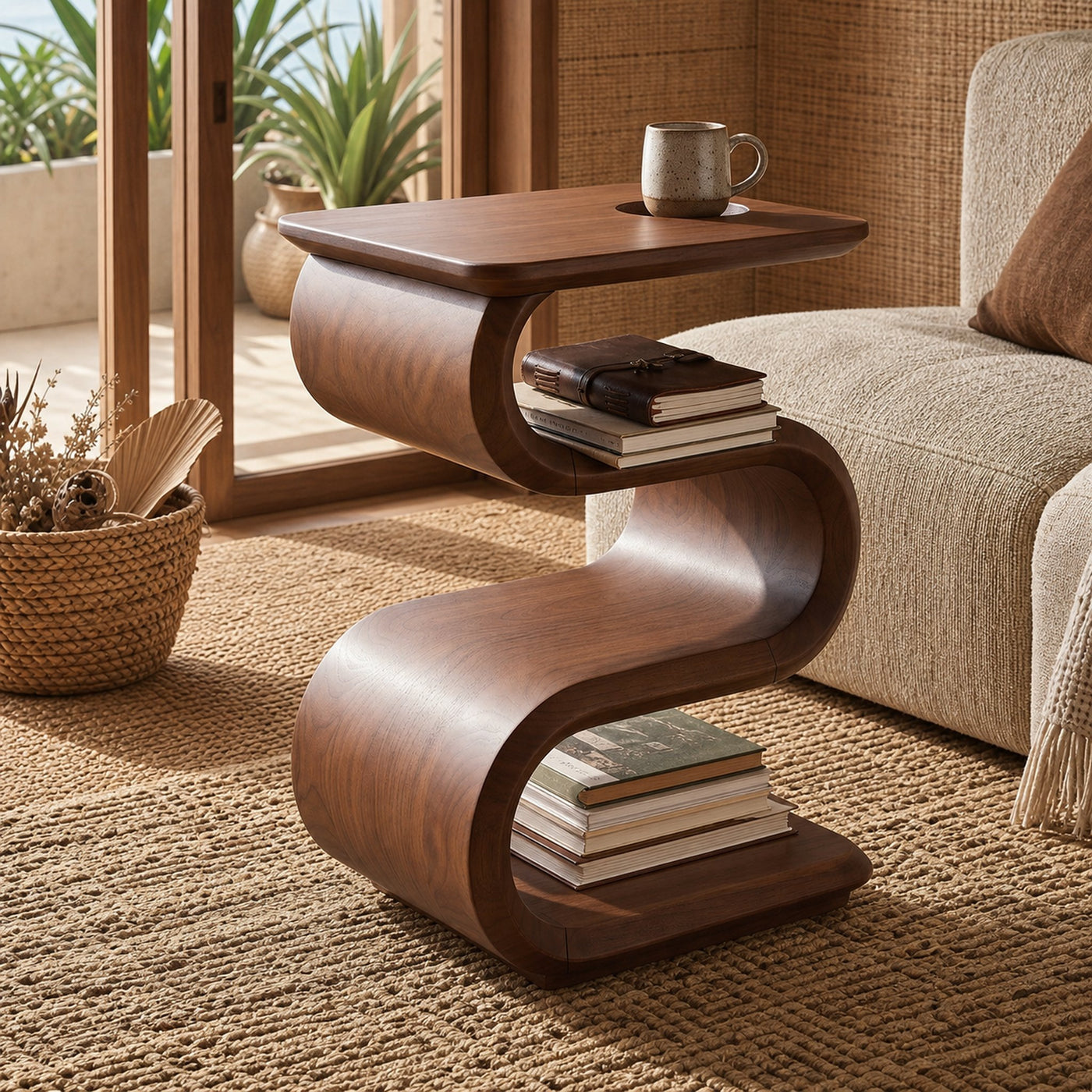 Mid Century Artistic Drink Table For Entertainment Lounge Area