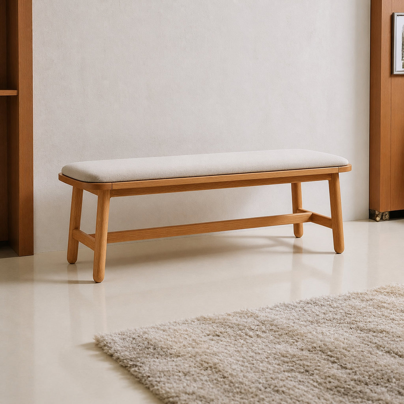 Mid Century Bench Bedroom Accent Furniture