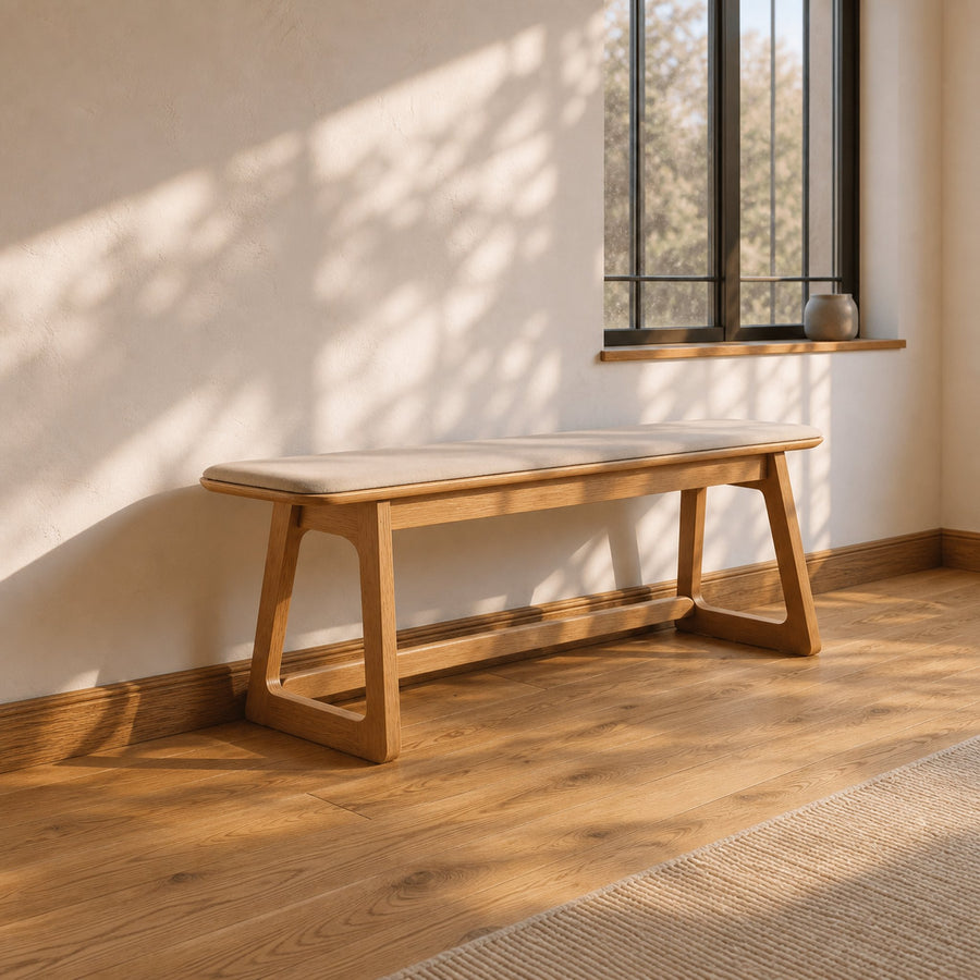 Mid Century Bench Entryway Dining Room Modern Seating