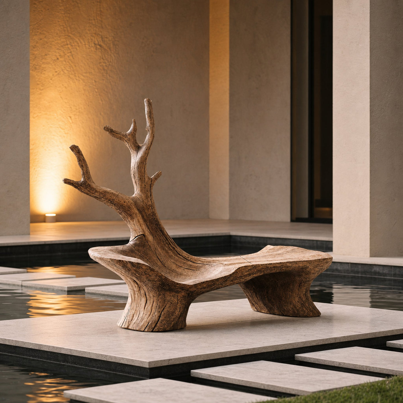 Mid Century Branch Bench Outdoor Seating For Timeless Patio Comfort - product view 6