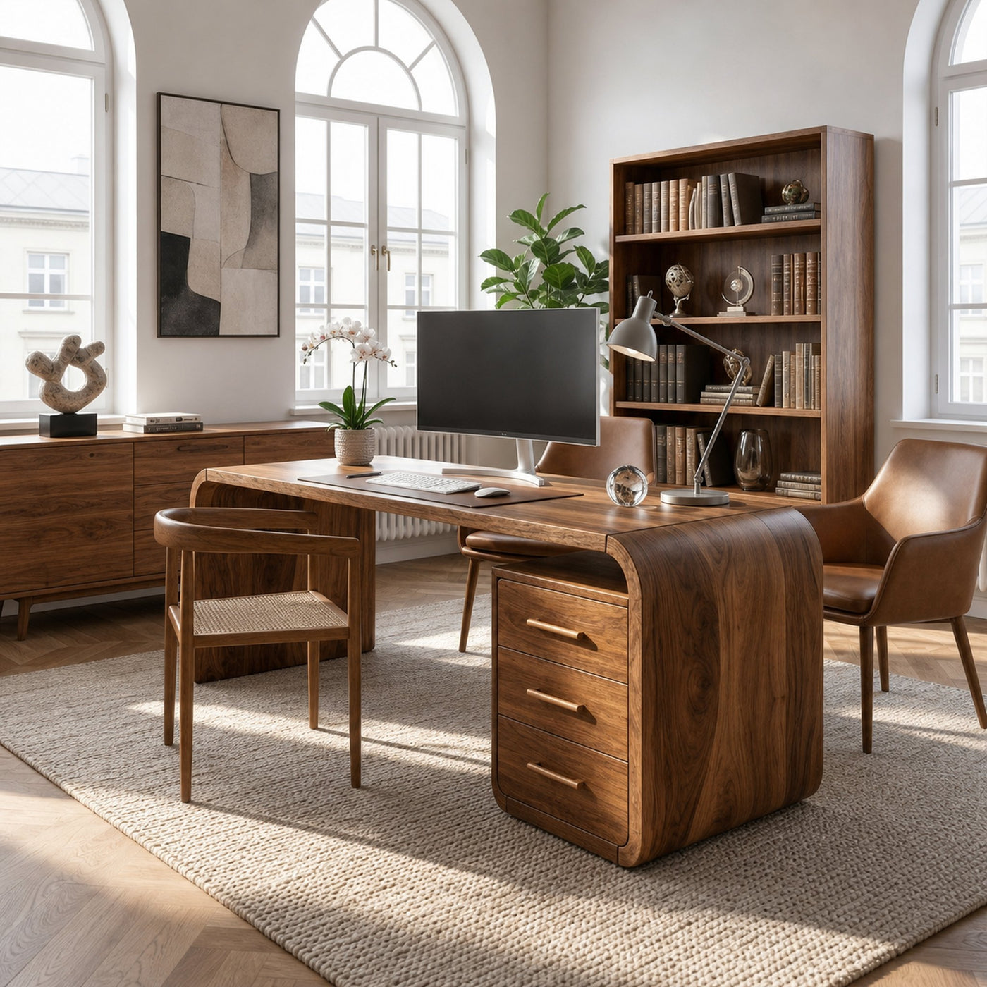 Mid Century Computer Desk For Workspace