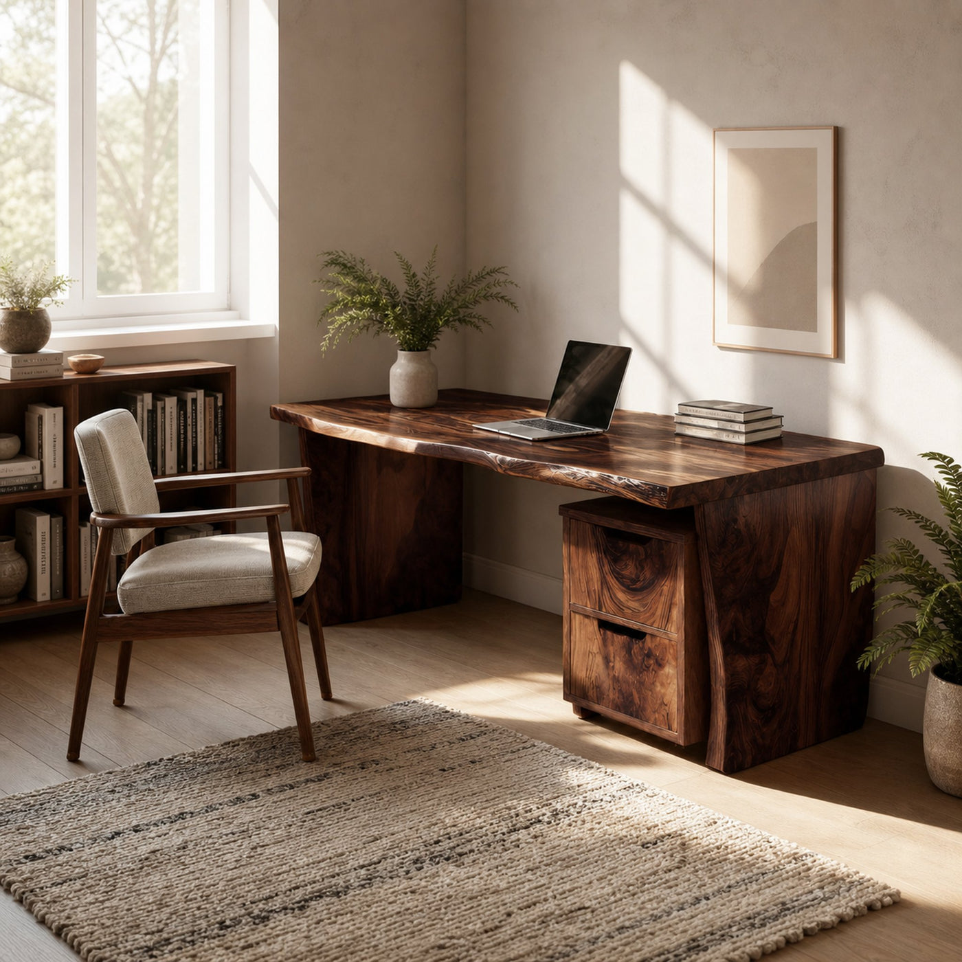 Mid Century Desk Corner Work Desk For Study Area - product view 7