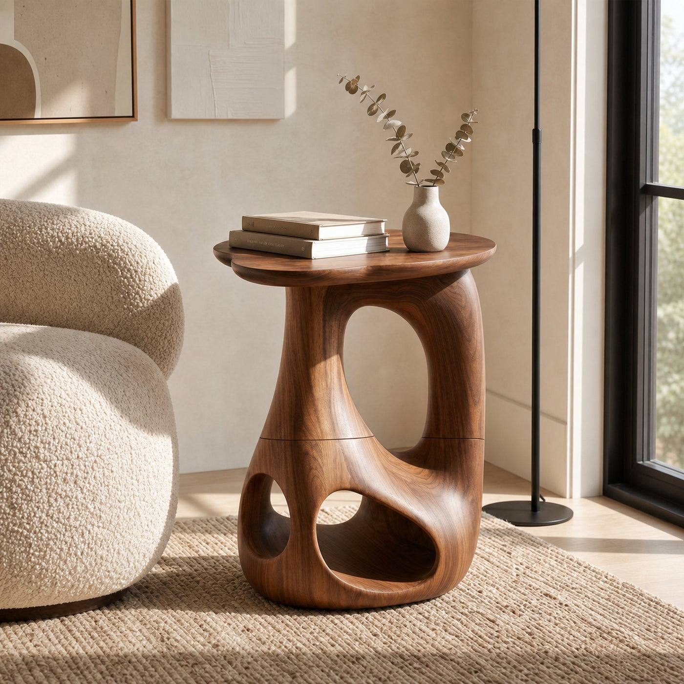 Mid Century End Table For Studio Apartment