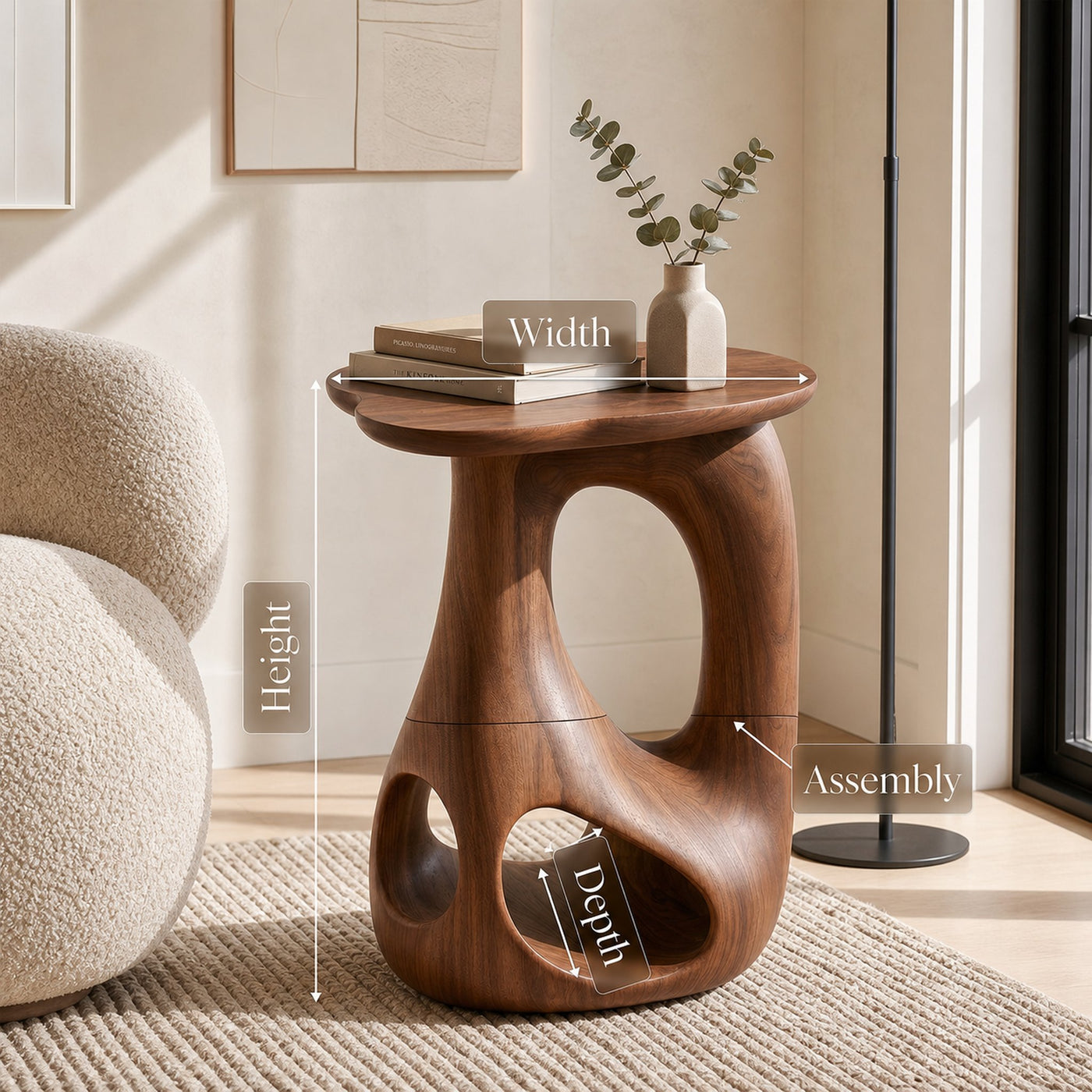 Mid Century End Table For Studio Apartment - product view 8