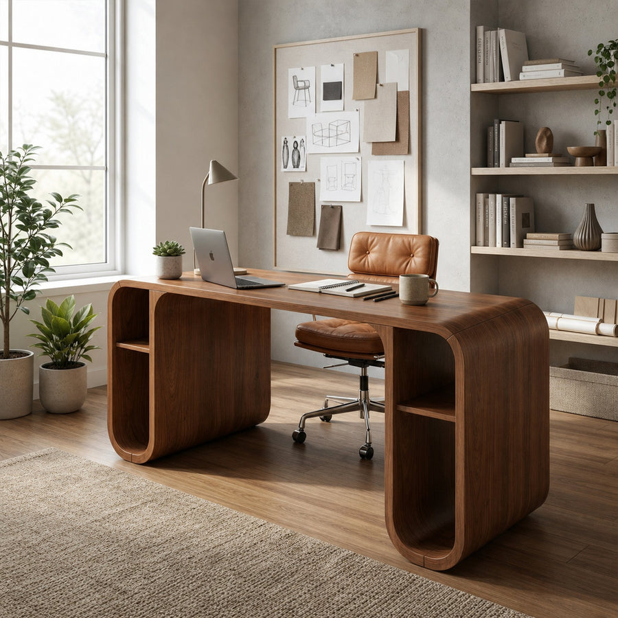 Mid Century Executive Desk For Home Office