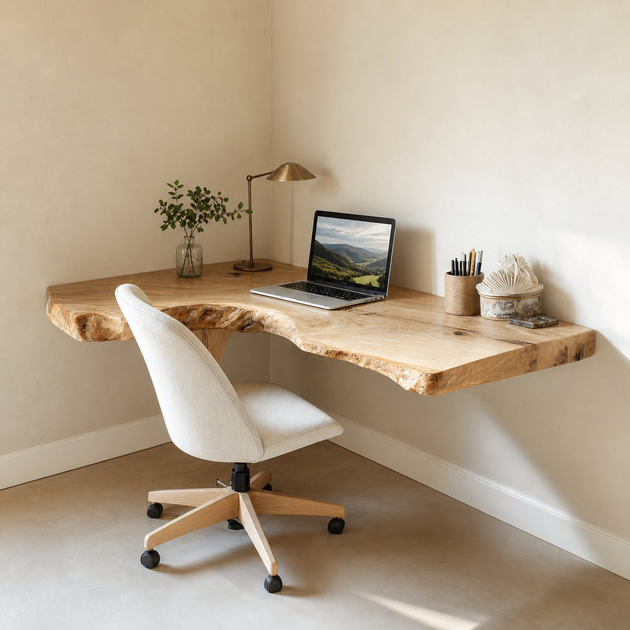 Mid Century Floating Desk Bedroom Study